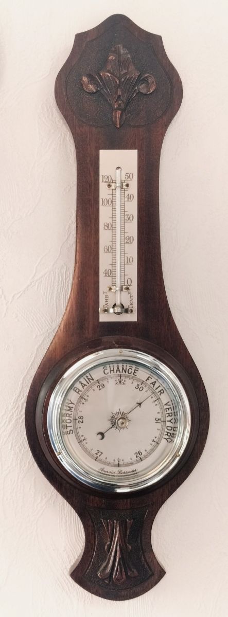 Vintage Oak Barometer
