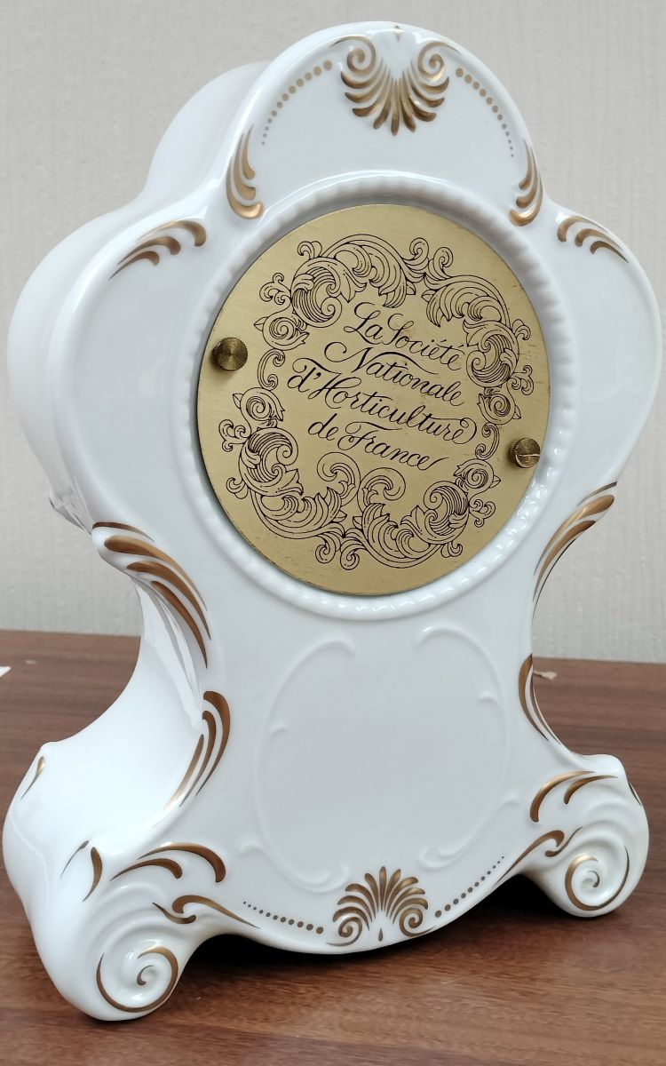 Porcelain Mantle Clock with Bell Strike