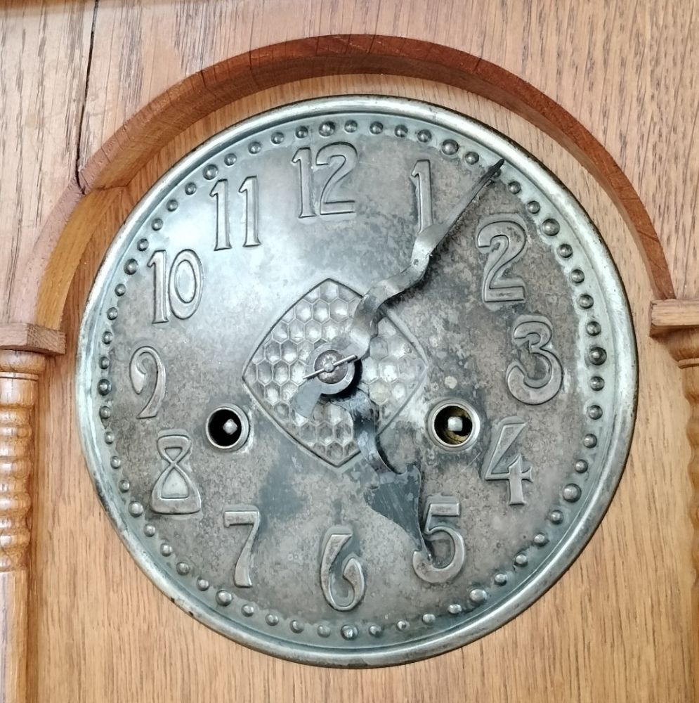 Pewter Dial Clock